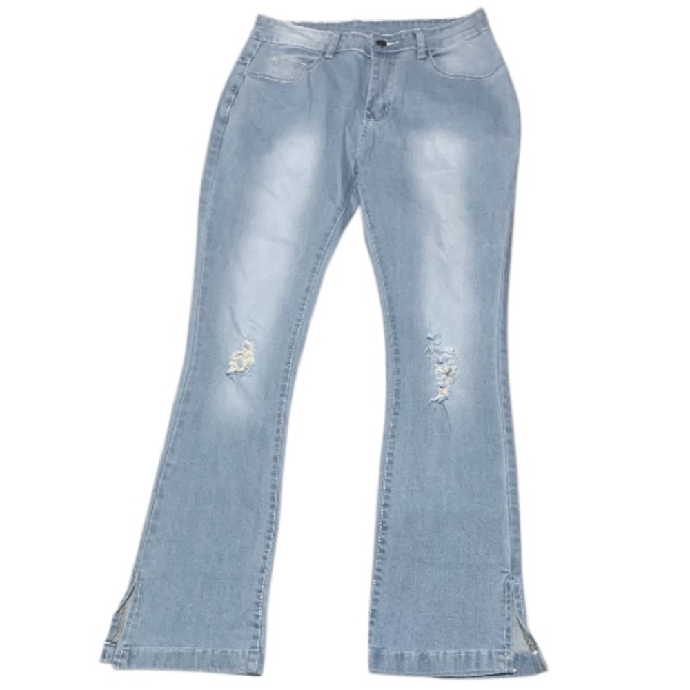 Light Blue Distressed Women's Jeans